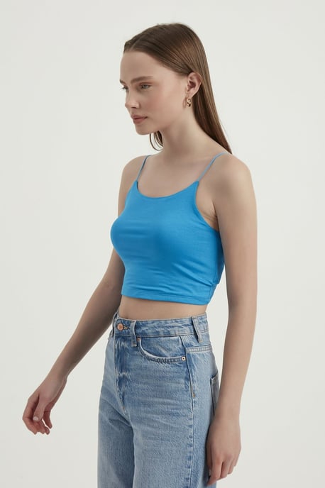 Spaghetti Band Basis Cropped Cami Top - Image 3