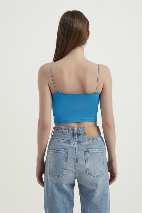 Spaghetti Band Basis Cropped Cami Top - Image 4
