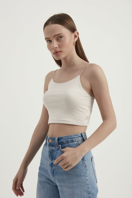 Spaghetti Band Basis Cropped Cami Top - Image 4
