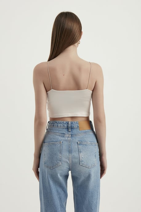 Spaghetti Band Basis Cropped Cami Top - Image 5