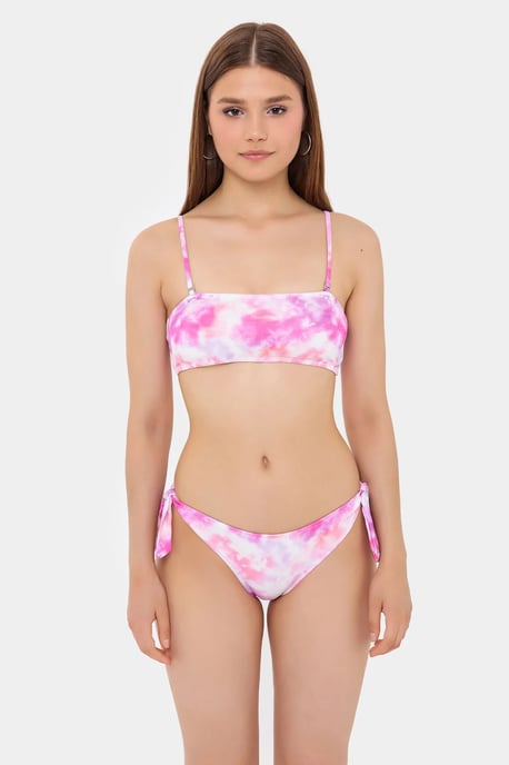 Tie Dye Bandeau Tiesides Bikini-set - Image 2