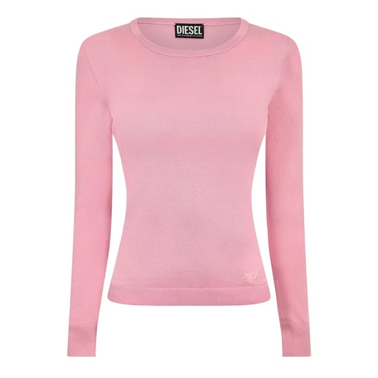 Diesel Womens/Ladies Fine Knit Ribbed Sweatshirt (Pink) - Image 1