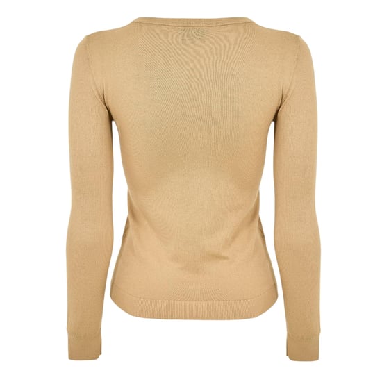 Diesel Womens/Ladies Fine Knit Ribbed Sweatshirt (Neutral) - Image 2