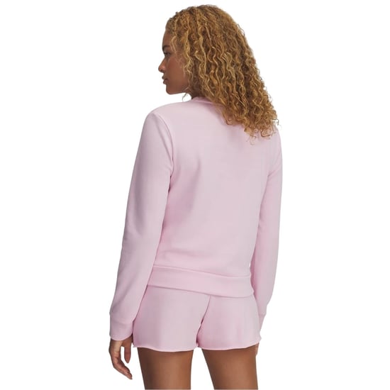 Under Armour Dames/Dames Rival Badstof Sweatshirt (Roze) - Image 2