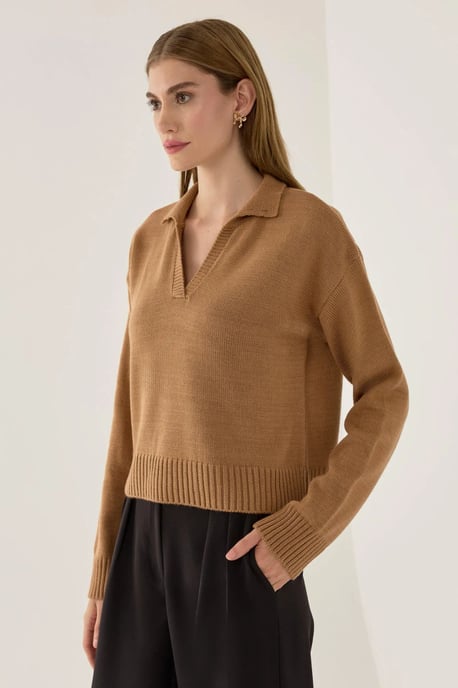 Polo Kraag Gebreide Trui - Image 3