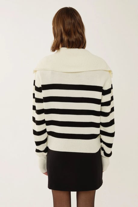 Oversized Gestreepte Ritstrui - Image 5