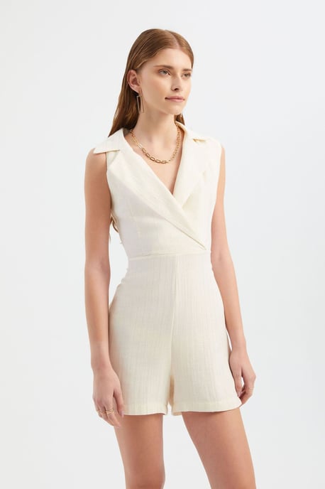 V-hals Jumpsuit met een Kraagdetail - Image 3