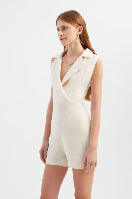 V-hals Jumpsuit met een Kraagdetail - Image 4