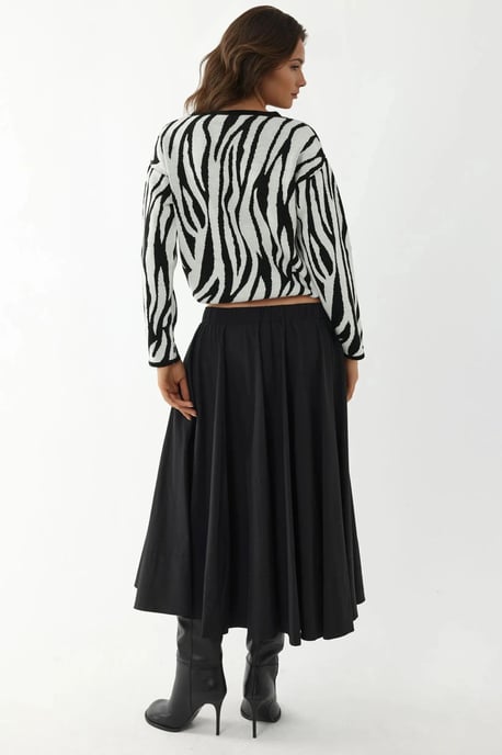 Zebra Print V-Hals Trui - Image 3
