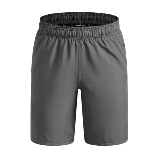 Under Armour Technische geweven korte broek met logo voor jongens (Grijs/Oranje) - Image 1