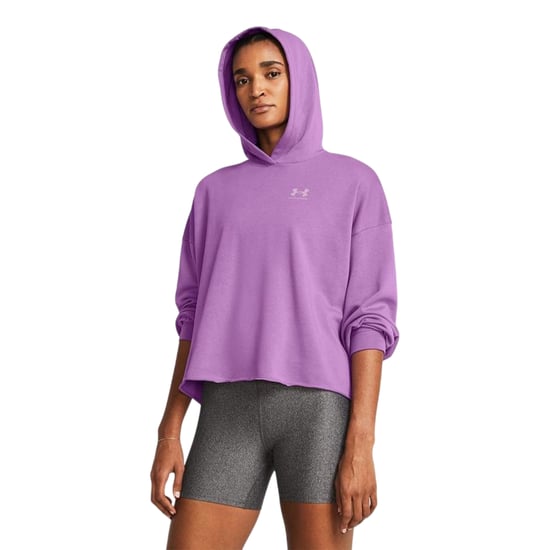 Under Armour Dames/Dames Rival Terrycloth Oversized Hoodie (Paars) - Image 3
