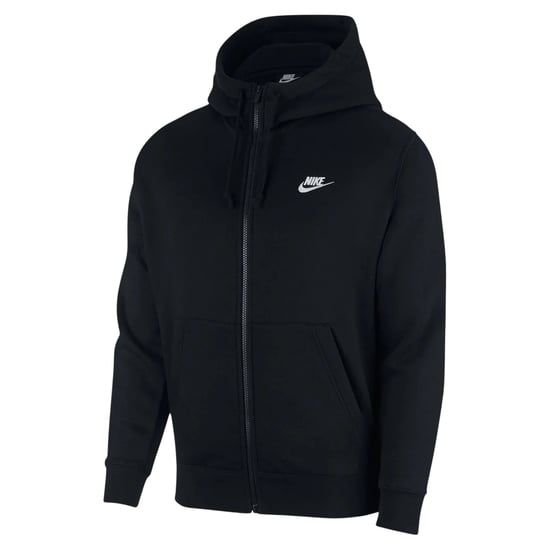 Nike Mens Sportswear Club Full Zip Hoodie (Black) - Image 2