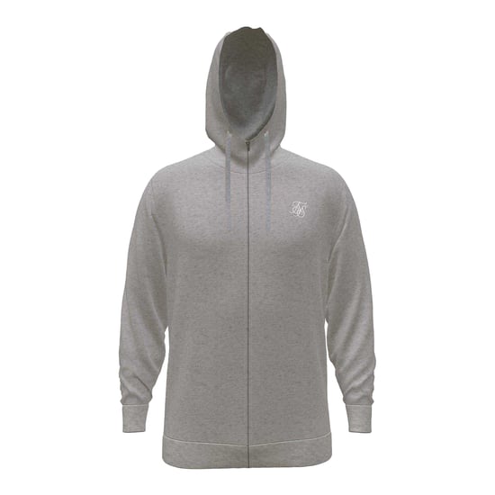 SikSilk Heren Regular Full Zip Hoodie (Grijze Mergel) - Image 1