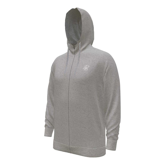SikSilk Heren Regular Full Zip Hoodie (Grijze Mergel) - Image 3
