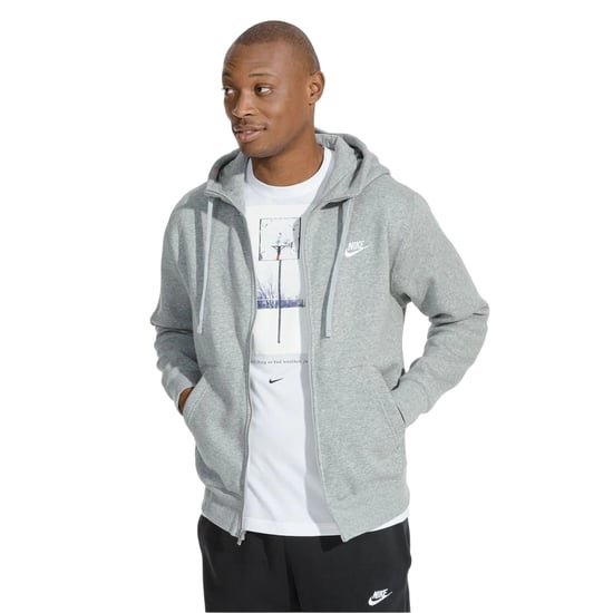 Nike Heren Sportswear Club Volledige Rits Hoodie (Grijs) - Image 4