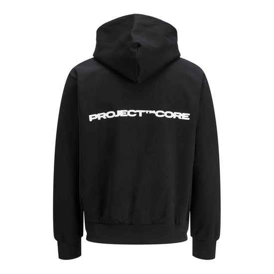 Jack And Jones Mens Graphic Print Regular Full Zip Hoodie (Black) - Image 2