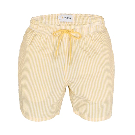 Farah Heren Gestreepte Zwemshort (Geel) - Image 1
