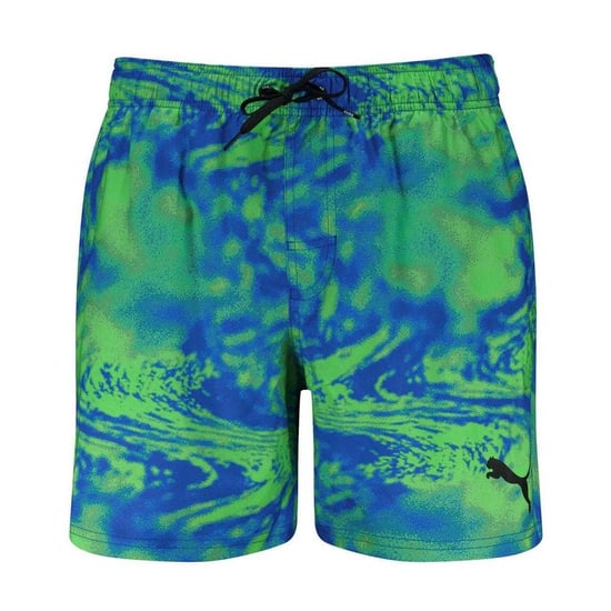 Puma Jongens Bedrukte Sneldrogende Zwemshort (Blauw/Groen) - Image 1
