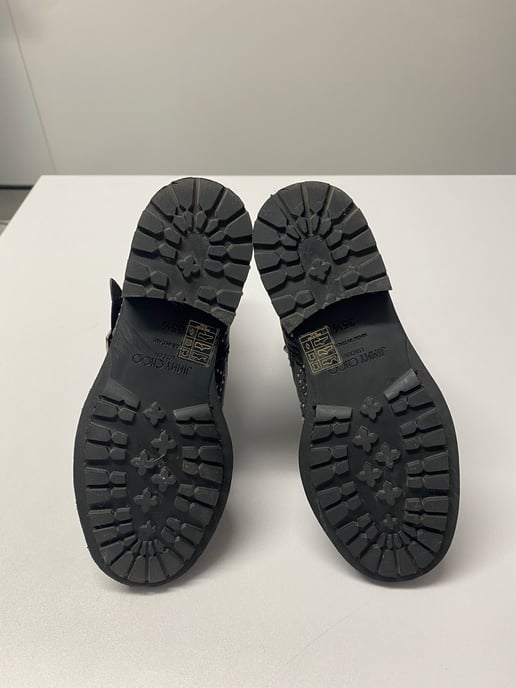 Jimmy Choo bikerlaarzen met studs voor jongeren in zwart leer - Image 3