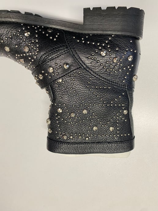 Jimmy Choo bikerlaarzen met studs voor jongeren in zwart leer - Image 4
