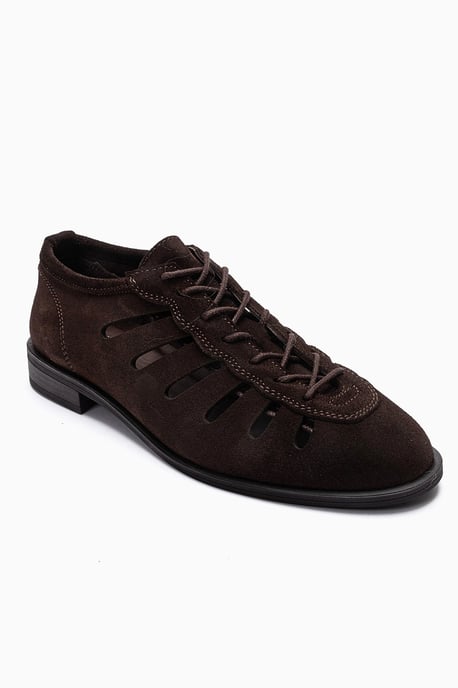 Astron Leren Casual Veterschoenen (Dames) - Image 3