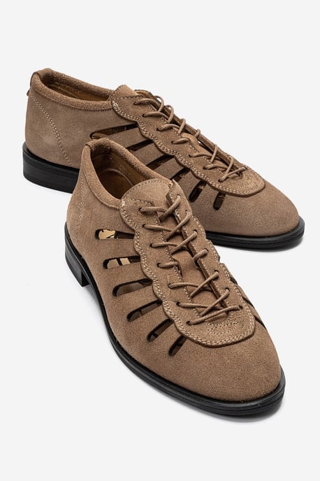 Astron Leren Casual Veterschoenen (Dames) - Image 1