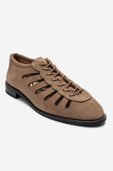 Astron Leren Casual Veterschoenen (Dames) - Image 3