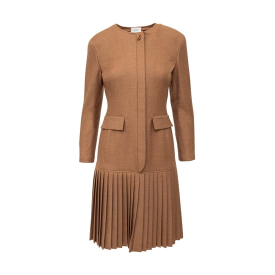Valentino Boutique Plissé Wol Jurk - '90s - Image 1
