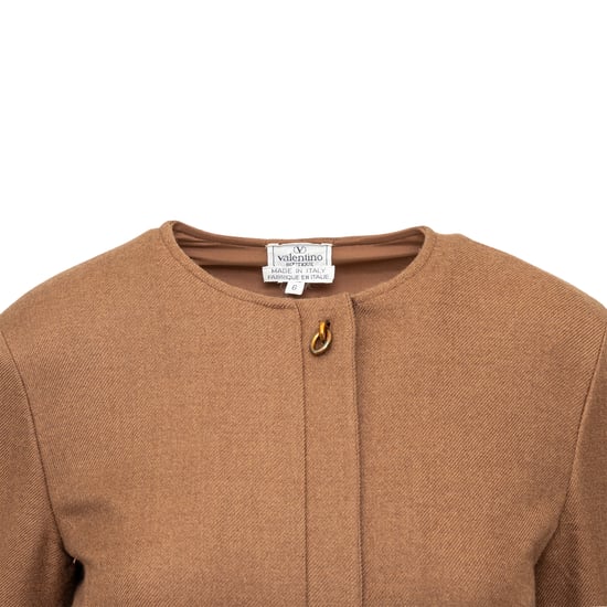 Valentino Boutique Plissé Wol Jurk - '90s - Image 6