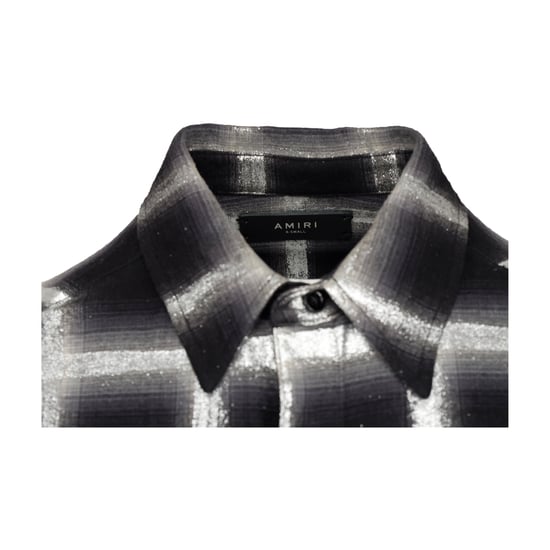 Amiri Glanzend Geruit Oversized Shirt - '10s - Image 6