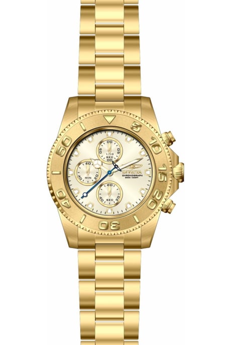 Invicta OCEAN VOYAGE 47654 Herenhorloge - Quartz Uurwerk - Roestvrij Staal met Gouden Wijzerplaat - 43 mm - Image 1