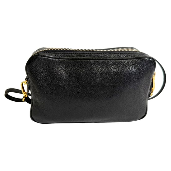 Miu Miu Madras Schoudertas in Zwart Geitenleder - Image 3