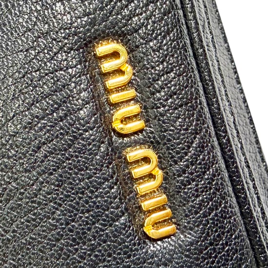 Miu Miu Madras Schoudertas in Zwart Geitenleder - Image 6