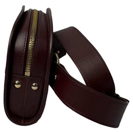 A.P.C. Halvemaan Heuptas in Rode Leer - Image 2