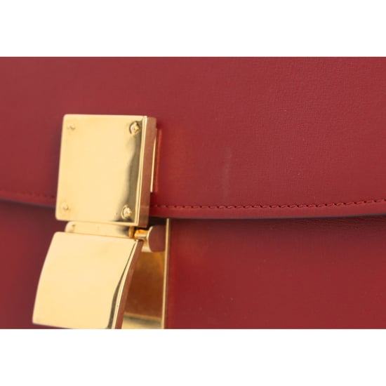 Celine Medium Classic Box schoudertas in bordeauxrood kalfsleer - Image 6