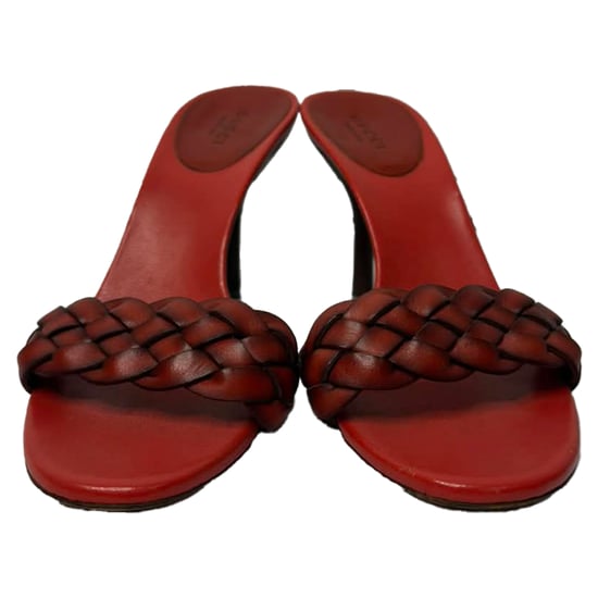 Gucci Geweven Slippers in Rode Leer - Image 2