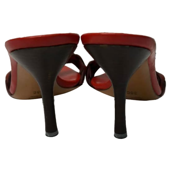 Gucci Geweven Slippers in Rode Leer - Image 3