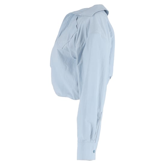 Jacquemus Mejean cropped poplin shirt in lichtblauw katoen - Image 2
