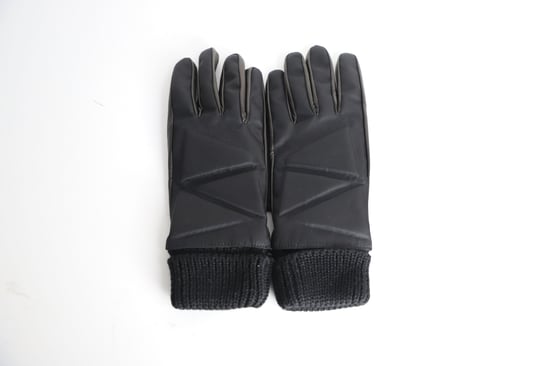Bottega Veneta Zig Zag Two-Tone handschoenen in zwart nylon en leer - Image 1