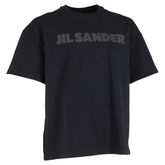 Jil Sander Logo T-shirt in Zwarte Katoen - Image 1