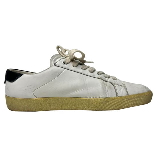 Saint Laurent Court Classic SL/06 Sneakers in Wit Kalfsleer - Image 1
