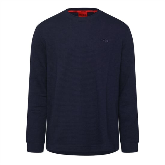 Hugo Heren Austin Gestructureerde Pyjama Top (Marine) - Image 1