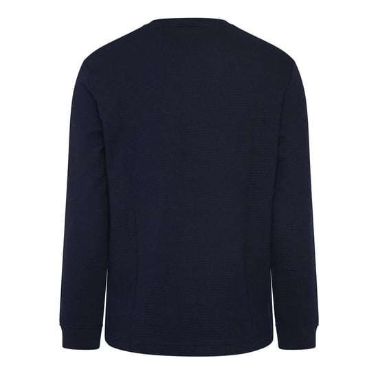 Hugo Heren Austin Gestructureerde Pyjama Top (Marine) - Image 2