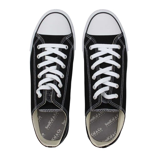 SoulCal Platte Trainers Heren Canvas (Zwart, Wit) - Image 3