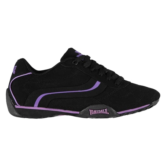 Lonsdale Dames Camden Leren Sneakers (Zwart) - Image 1