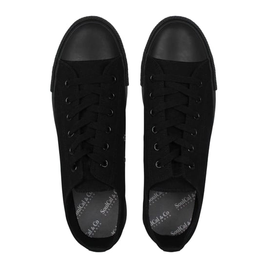 SoulCal Platte Trainers Heren Canvas (Zwart) - Image 3