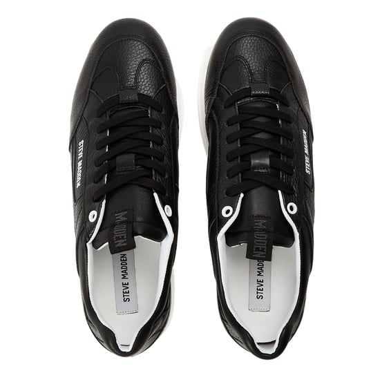 Steve Madden Heren Orlando leren sneakers (Zwart) - Image 3