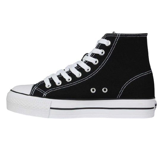 SoulCal Hoge canvas sneakers met plateauzool voor dames (Zwart, Wit) - Image 3