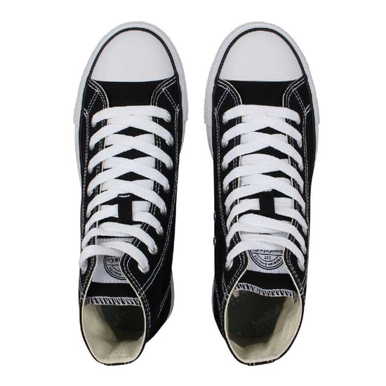 SoulCal Hoge canvas sneakers met plateauzool voor dames (Zwart, Wit) - Image 4