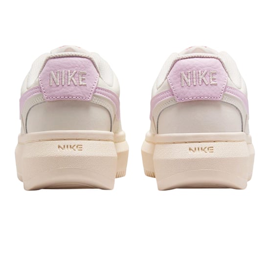 Nike Dames Court Vision Swoosh Leer Platform Sneakers (Wit/Roze) - Image 2